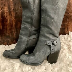 Kork Ease Genuine Distressed Leather 16” boot with a 3” heel size 8.